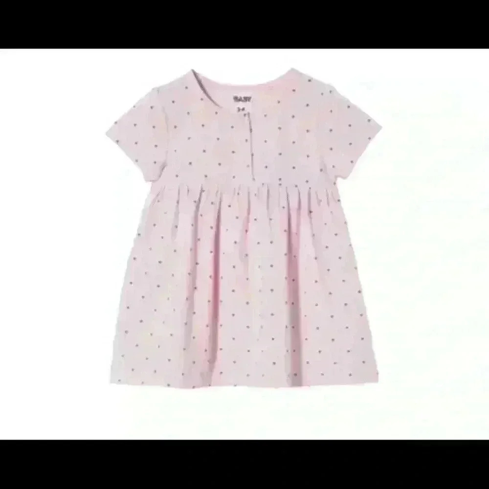 Cotton On Millie Sort Sleeve Dress Lavender 18/24 Months Polka Dot